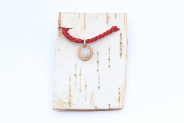 Small Sterling Silver Lake Superior Agate Pendant