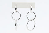 Sterling Silver Hoops with Blue Topaz