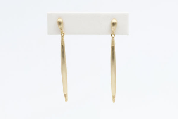Sterling Silver with Gold Vermeil Dangling Bar Earrings