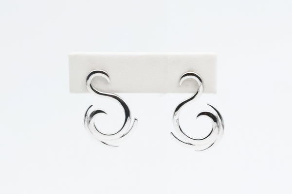 Sterling Silver Swirl Earrings
