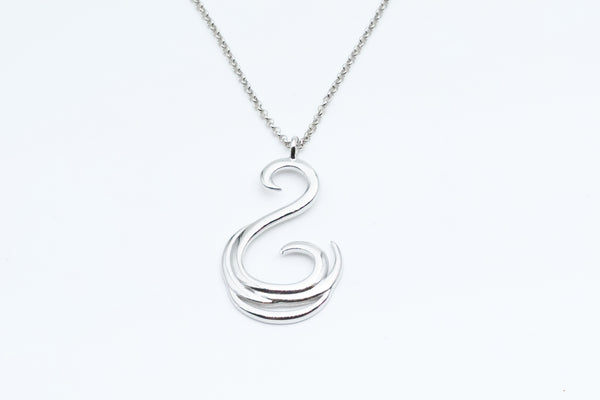 Sterling Silver Swirl Necklace