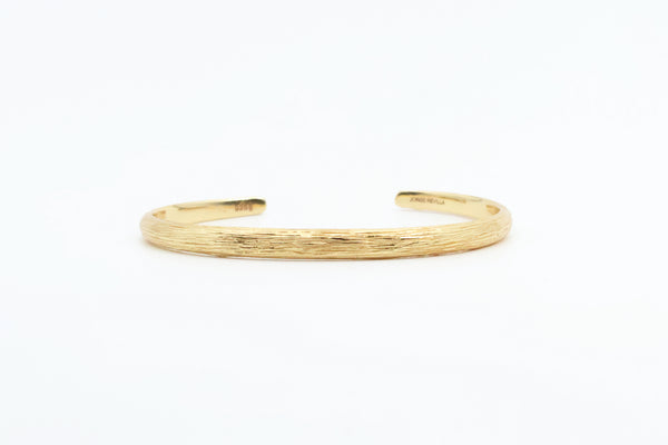 Sterling Silver with Gold Vermeil Tree Bark Bracelet