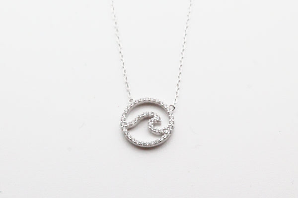 Sterling Silver Wave Necklace