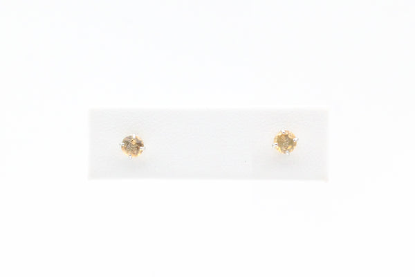 White Gold Citrine Earrings