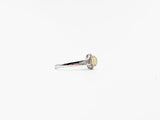 White Gold Opal Halo Ring