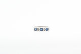 White Gold Sapphire and Diamond Ring