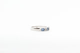 White Gold Sapphire and Diamond Ring