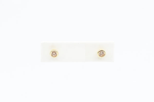 Sterling Silver with Gold Plating Simulated Yellow Topaz Earrings