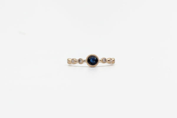 Yellow Gold Sapphire Bezel Ring