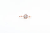 Rose Gold Round Cluster with Halo Promise Ring