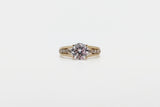Yellow Gold Round Lab Grown Diamond Engagement Ring