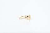 Yellow Gold Signet Ring with Diamond