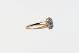Yellow Gold Tanzanite Halo Ring