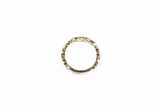 Yellow Gold Sculptural Floral Band With Diamonds