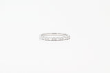 White Gold Princess and Baguette Cut Diamond Band
