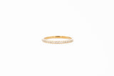 Yellow Gold Dainty Diamond Channel Band