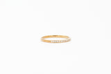 Yellow Gold Dainty Diamond Channel Band