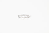 White Gold Diamond Band with Diamond Shapes Design