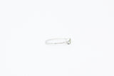White Gold Bezel Set Peridot and Diamond Ring