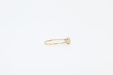 Yellow Gold Bezel Set Aquamarine and Diamond Ring
