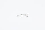 White Gold Bezel Set Marquise Amethyst and Diamond Ring