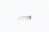 White Gold London Blue Topaz and Diamond Ring