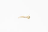 Yellow Gold Pear Shape Bezel Set Peridot and Diamond Ring
