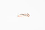 Rose Gold Pear Shape Bezel Amethyst and Diamond Ring