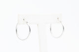 White Gold Medium Classic Hoop Earrings