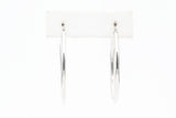 White Gold Large Classic Hoop Earrings