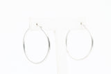 White Gold Large Classic Hoop Earrings