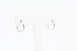 White Gold Small Classic Hoop Earrings