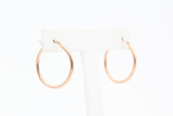 Rose Gold Medium Classic Hoop Earrings