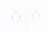 White Gold Thin Classic Hoop Earrings