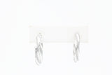 White Gold Twisted Sparkle Hoops