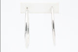 White Gold Extra Large Classic Hoop Earrings