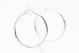 White Gold Extra Large Classic Hoop Earrings