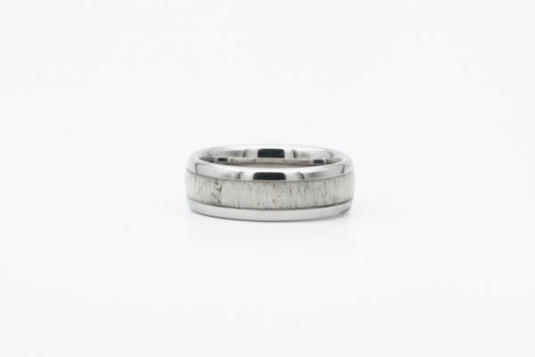 Serinium Antler Inlay Domed Ring