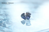 White Gold Stud Earrings with Tanzanite and Diamonds