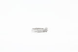 White Gold Milgrain Design Wedding Set