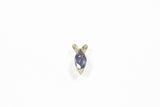 Yellow Gold Pendant with Marquise Shaped Iolite