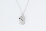 Lafonn Dog Tag Bone and Paw Print Necklace