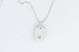 Lafonn Dog Tag Bone and Paw Print Necklace