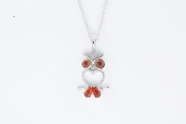 Sterling Silver Lafonn Owl Necklace