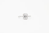 White Gold Emerald Cut Lab Grown Diamond Ring