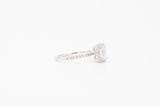 White Gold Emerald Cut Lab Grown Diamond Ring