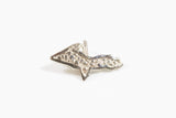 Small White Gold Upper Peninsula Nugget Pendant