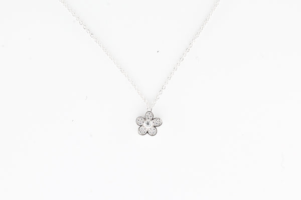 Sterling Silver Mini Flower Necklace