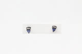 White Gold Stud Earrings with Tanzanite and Diamonds