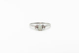 White Gold Ring with Opal and Diamonds